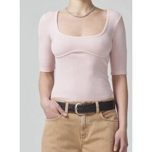 Citizens of Humanity Presley Seamed Tee in Roselle ( XS )